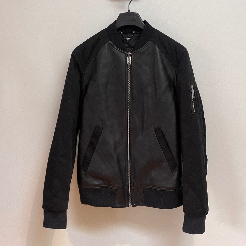 The Kooples Leather front men’s jacket new